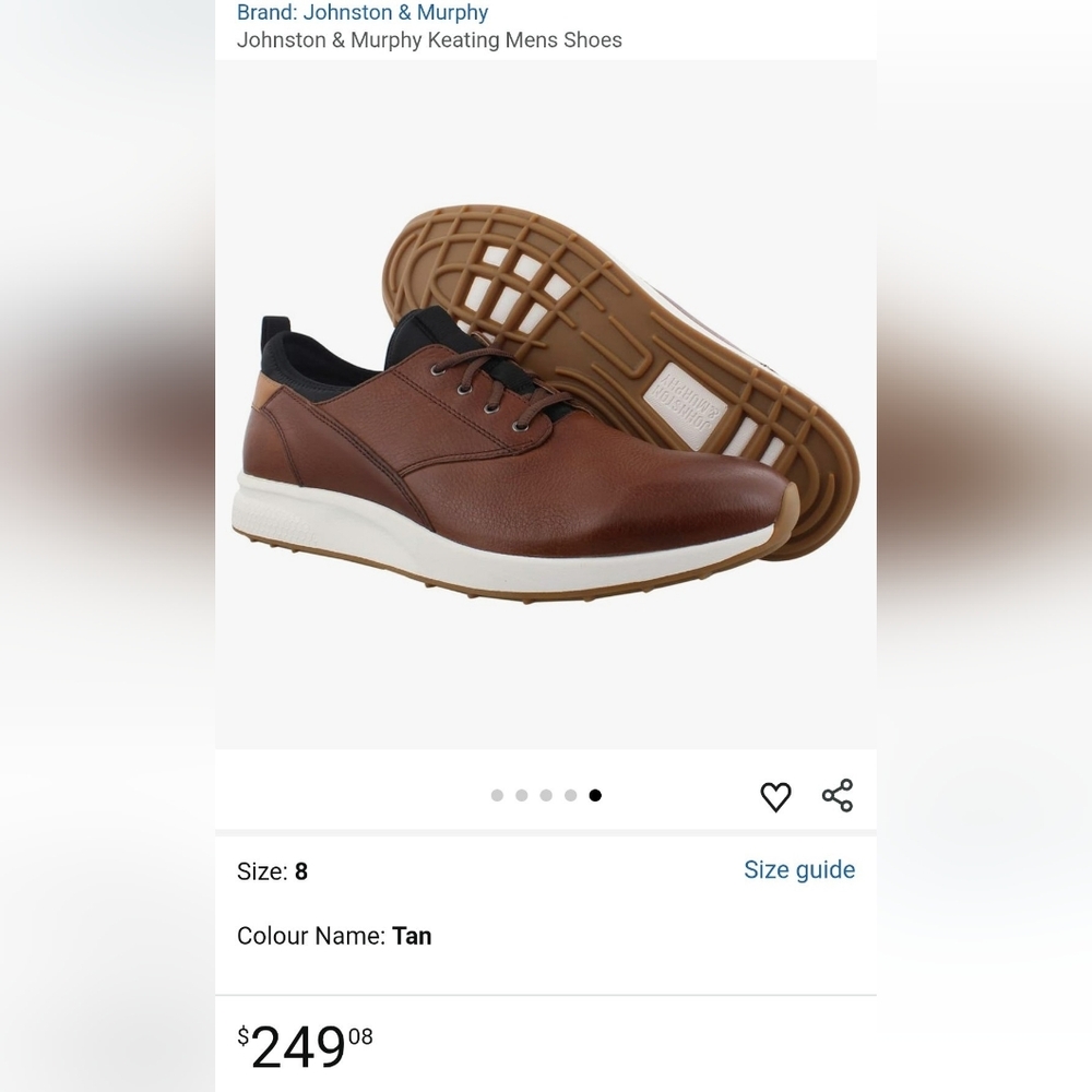 🔥BNWT🔥Johnston & Murphy Brown and Black Keating Leather Sneakers